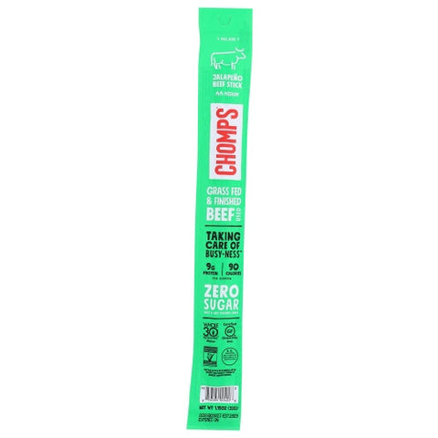 Chomps, Beef Stick Jalapeno, 1.15 Oz(Case Of 24) Chomps