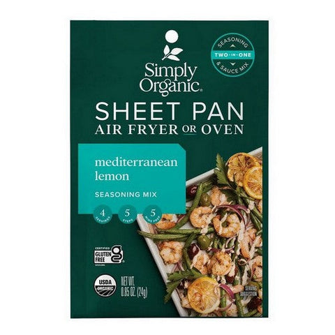 Simply Organic, Organic Sheet Pan Seasoning Mediterranean Lemon, 0.85 Oz Simply Organic