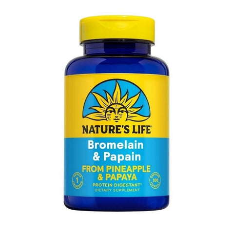 Nature's Life, Bromelain & Papain, 250/250 mg, 100 vcaps Nature's Life